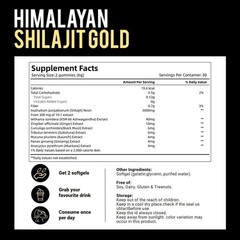 VivoNu Himalayan Shilajit Gummies 3000mg, Ashwagandha, Fulvic Acid, 60 Count