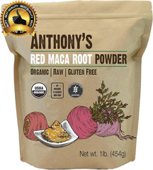 Organic Red Maca Powder, 1 Lb, Raw, Gluten Free, Non GMO, Non Gelatinized