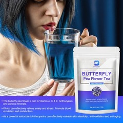 Magic Color Changing Blue Tea – Butterfly Pea Flower 25 Pyramid Tea Bags