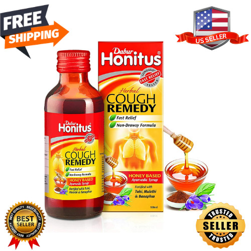 Dabur Honitus Herbal Syrup Honey Based Ayurvedic Syrup for Cough Remedy 100ml
