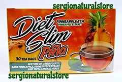 DIET SLIM PIÑA TEA 30 WRAPPED BAGS 2.5 grs each Green Tea Dandelion Pineapple