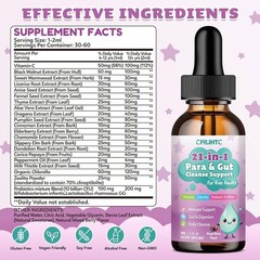 21 in 1 Para Cleanse & Gut Health Drops – Wormwood, Black Walnut, Chlorella