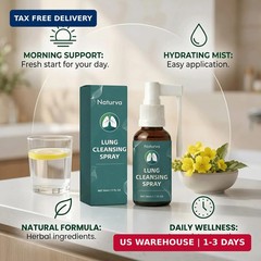 Naturva Lung Cleansing Spray,Calendula Leaf Extract 1 Fl Oz (Pack of 1), 1pcs