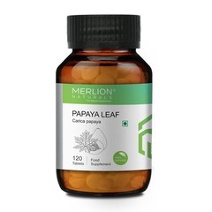 Merlion Papaya Leaf Tablets, Carica papaya, 500mg (120 Tablets)