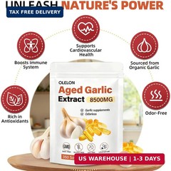 Aged Garlic Extract 350 Softgels – High Potency, Odorless, Non-Gmo & Organic Gar