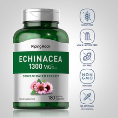 Echinacea Capsules | 1300mg | Purpurea Extract | Non-GMO | by Piping Rock