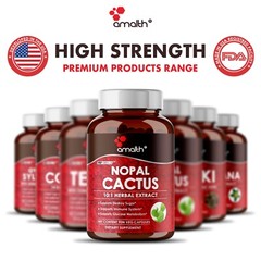 Nopal Cactus Pear Prickly Extract Powder Glucose Metabolism 10000mg 90 Capsules