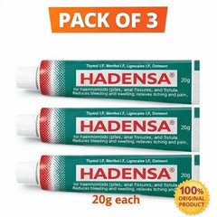 3x Hadensa Herbal Ointment Cream 20g Natural Relief Hemorrhoids