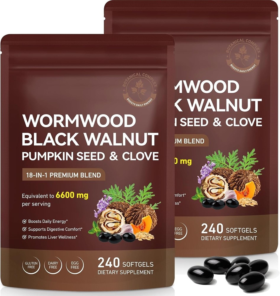 2 pack Wormwood Black Walnut Clove Cleanse – 160 Day Supply