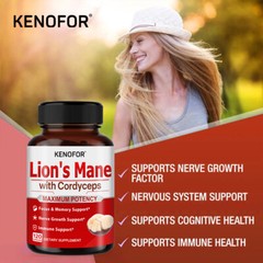 Lion’s Mane Supplement-Brain Booster,Support Focus, Cognition, Memory & Immunity