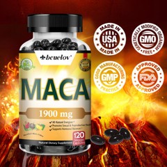 Maca Root 1900mg – Energy & Stamina, Gluten-Free, Non-GMO