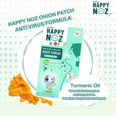 Happy noz Onion Essential Oil Sticker Organic Stuffy Nose (6PCS/Box × 3)