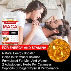 Maca Root Capsules 10000mg, Peruvian Maca Extract for Men & Women 60Capsules