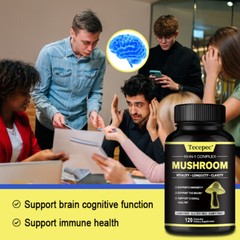 10-in-1 Mushroom Complex Capsules: Immune·Brain·Overall Health