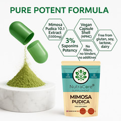 Mimosa Pudica Seed Caps 5500mg (3% Saponins)-Gut Health & Natural Detox-90Caps