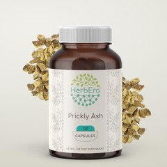 HerbEra Prickly Ash 60/120 Capsules, 400 mg, (Zanthoxylum clava-herculis)