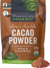 Org-anic Unsweetened Cacao Powder with Rich Dark Chocolate Flavor NEW USA