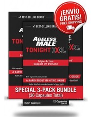 Ageless Male Tonight XXXL Suplemento de Refuerzo de Xido Nítrico, 36 Cápsulas