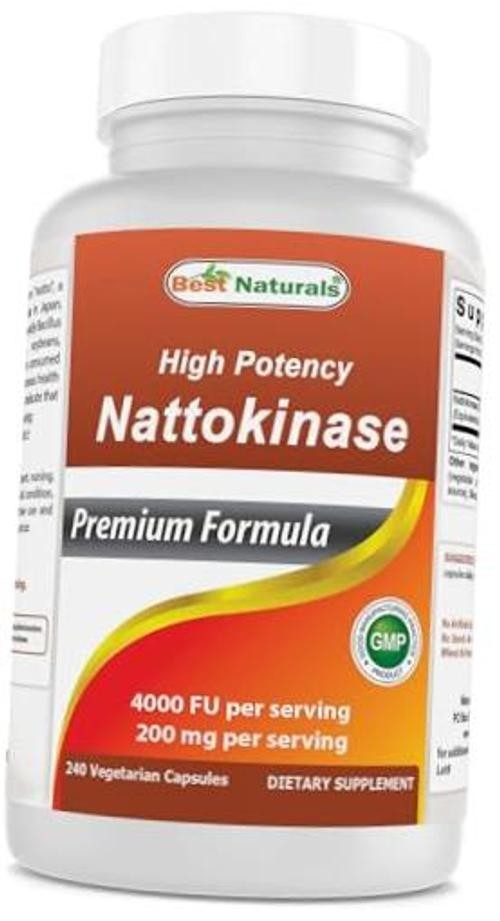 High Potency Nattokinase 4000 FU Per Serving/ 200 mg per 240 Count (Pack of 1)
