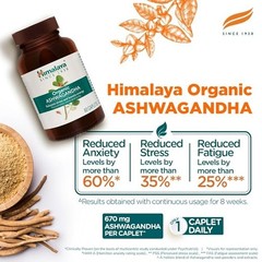 🔥 Himalaya Organic Ashwagandha 60 Caplets Helps Release Stress | Rejuvenates 🔥