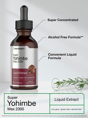 Yohimbe Bark Extract | 2 Fl Oz | 2300mg | Alcohol Free Liquid | by Horbaach