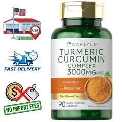 Cúrcuma con Curcumina 3000mg y Bioperina de Pimienta Negra | 90 Cápsulas