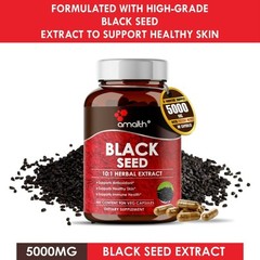 Black Seed Pure Cumin Extract 5000mg Capsules – 90 Count – Healthy Skin