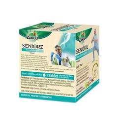 Zandu Seniorz BoneStrength Tabs | Natural Calcium + D3 | BMD Support | 60s h854