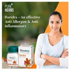 Himalaya Haridra 60 Tabs x15 | Herbal Skin Wellness Tablets | Exp 08/2026