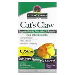 Nature s Answer Cat s Claw 1350 mg 90 Vegetarian Capsules NSF Certified,