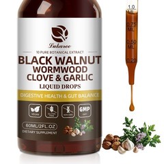 Parasite Cleanse Detox Drops Wormwood Black Walnut Clove Extract | Herbal Liquid