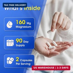 iMATCHME Magnesium Bisglycinate 100%, Magnesium Supplement Support to Sleep & Ca