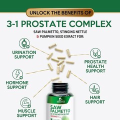 Saw Palmetto for Men 1000MG – Stinging Nettle and Pumpkin Seed Extract Prostate