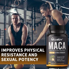 Maca Root Capsules 1500 Mg with Black + Red+Yellow Supplement for Men and Women