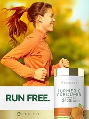 Turmeric Curcumin 2400mg | 180 Capsules | Non-GMO, Gluten Free | by Carlyle