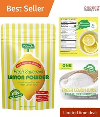 Fresh Lemon Powder 10 Oz Gluten Free Non-GMO Freeze Dried Lemon Juice
