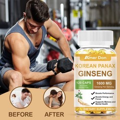 Red Korean Panax Ginseng 1600mg 120 Capsules – Energy/Endurance/Memory/Sex Drive