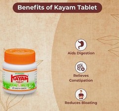 Pack of 3 Kayam Tablet, Ayurvedic Constipation relief Tablet total 90 tablets
