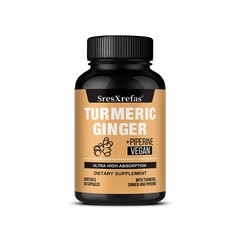 Turmeric+Ginger Piperine Natural Support Digestive Joint Vitality 30/60/120 Caps