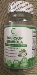 Soursop/ Graviola Gummies/2000mg/Vitamin C & Zinc /60 Gummies/Best By 05/2026