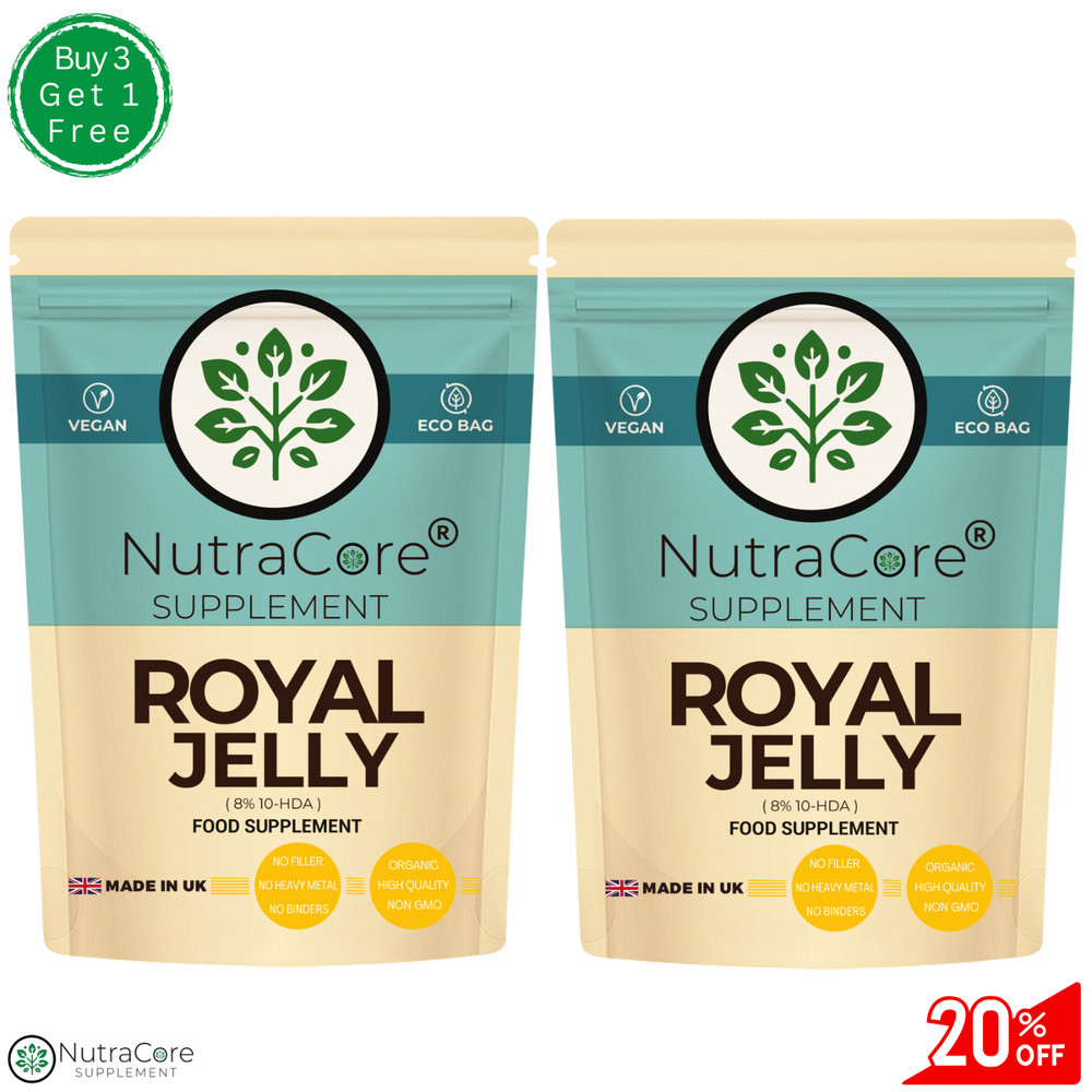 Royal Jelly Capsules 500mg(8% 10-HDA)100%Natural-Immunity&Energy Support-180Caps