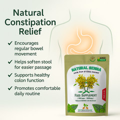 Organic Senna Leaf 500mg Capsules – Natural Digestive Support – Vegan Friendly
