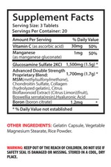 MSM supplement – Glucosamine & MSM 3200mg – stengethen bones and joints 1B