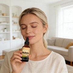 Premium Wild Mullein Leaf Extract Organic Lung Cleanse Drops Lung Plant-based He