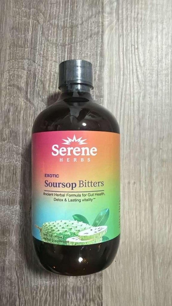 Exotic Soursop Bitters – 100% Natural Organic Herbal Blend – 16 fl oz EXP 5-4-29