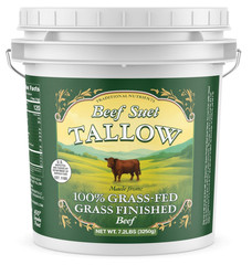Bulk Grass Fed Beef Tallow 7.2lbs, Food Grade and Cosmetic Grade (1 gallon) 100%