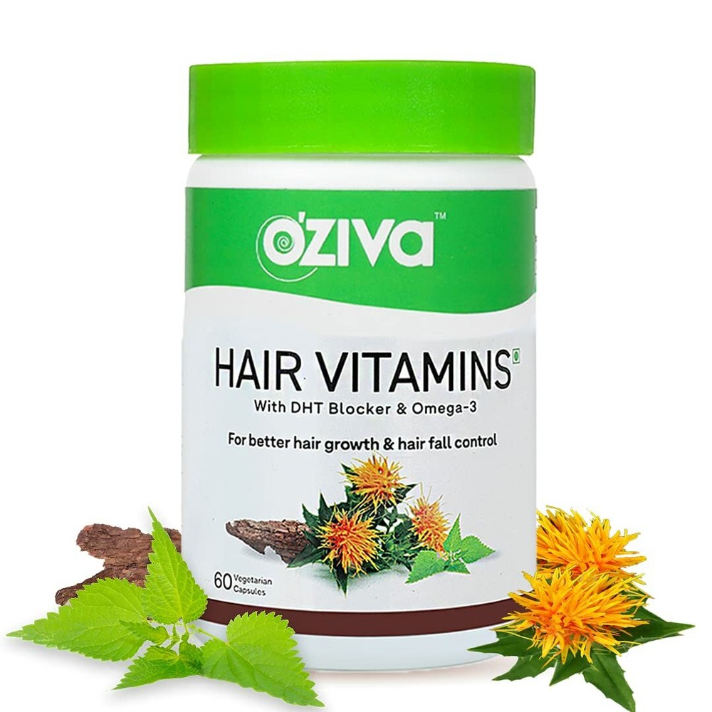 OZiva Hair Vitamins (With Hair Vitamin Blend, DHT Blocker