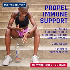 Propel Immune Support with Vitamin C + Zinc, 3 Flavor Variety Pack, 16 Fl Oz (Pa