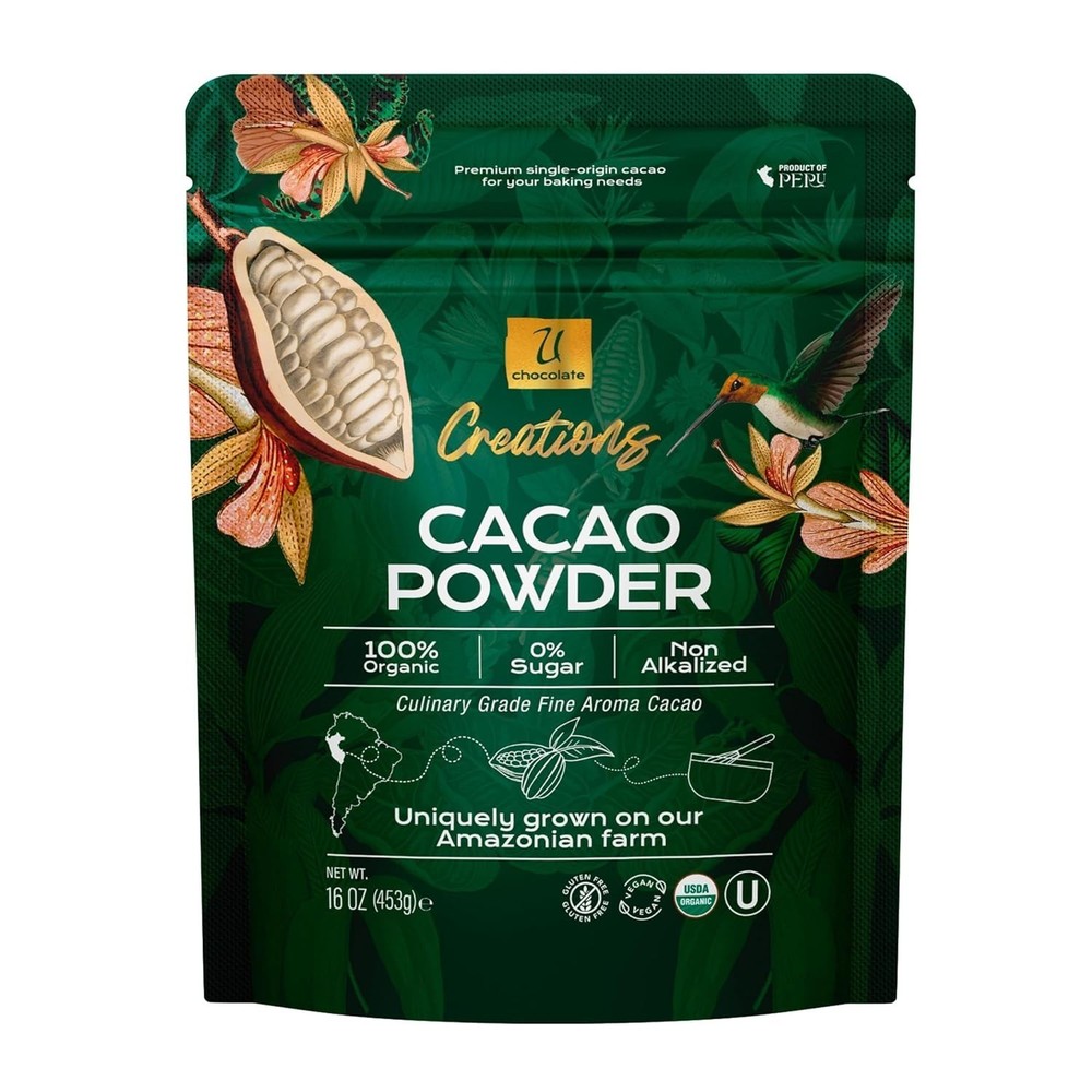 1 LB (16 OZ ) USDA Organic Raw Cacao Powder,100% Pure, ALL NATURAL,ALWAYS FRESH
