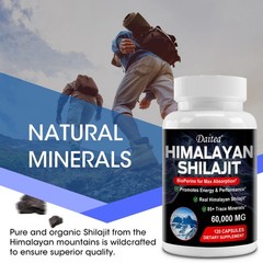 Himalayan Shilaji 2000mg BioPerine for Max Absorption Boost Energy 30/60/120Caps